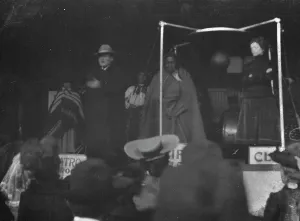 Native American Sidewalk Performance Print, 1896-1911