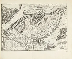 The Siege and Battle of Narva in 1700, 1726. Artist: Aa, Pieter van der (1659-1733) The Siege and Battle of Narva in 1700, 1726. Artist: Aa, Pieter van der (1659-1733)