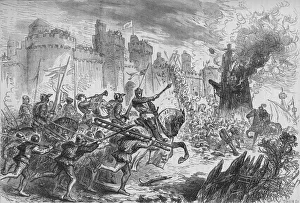 Wars Of Scottish Independence Prints: The Siege of Berwick, c1880