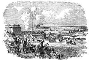 Victorian Era Warfare Prints: Siege Operations at Chatham - Springing a Mine, 1854. Creator: Unknown