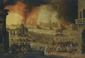 The Siege of Troy, 17th century. Artist: Anonymous The Siege of Troy, 17th century. Artist: Anonymous
