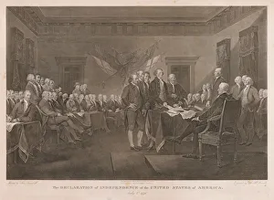 Declaration Of Independence Signing Prints: Signing the Declaration of Independence. Creator: Asher Brown Durand (American, 1796-1886)