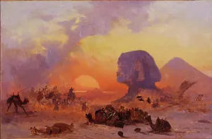 Egypt Desert Landscape Prints: Simoom, a wind in the Desert of Egypt, ca 1844