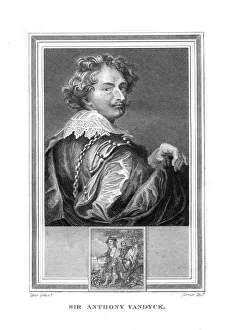 Sir Anthony (Anton) van Dyck, (1599-1641), Flemish painter, 1825.Artist: John Corner Sir Anthony (Anton) van Dyck, (1599-1641), Flemish painter, 1825.Artist: John Corner