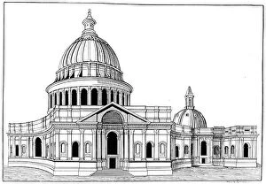 Images Dated 25th June 2007: Sir Christopher Wrens original model for St Pauls cathedral, London, c1670-1672 (1893)