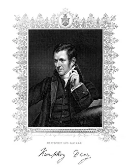 Humphry Davy Portrait Prints: Sir Humphry Davy, Cornish chemist and physicist, 19th century. Artist: Thomson