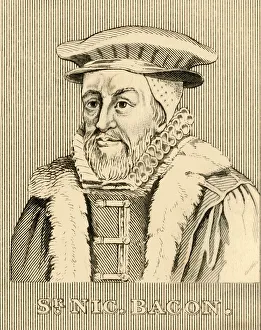 Sir Nicholas Bacon, (1510-1579), 1830. Creator: Unknown Sir Nicholas Bacon, (1510-1579), 1830. Creator: Unknown