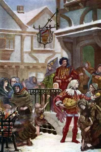 Sir Richard Whittington distributing charity, (c1900) Sir Richard Whittington distributing charity, (c1900)