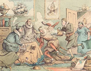 Sir Walter Raleighs Pipe Put Out, c1884. Artist: Thomas Strong Seccombe Sir Walter Raleighs Pipe Put Out, c1884. Artist: Thomas Strong Seccombe