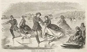 Skating on Jamaica Pond, near Boston, 1859. Creator: Winslow Homer (American, 1836-1910) Skating on Jamaica Pond, near Boston, 1859. Creator: Winslow Homer (American, 1836-1910)