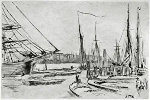 A sketch from Billingsgate, 19th century (1904).Artist: James Abbott McNeill Whistler A sketch from Billingsgate, 19th century (1904).Artist: James Abbott McNeill Whistler