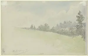 Heritage Art Gallery Collection Prints: Sloping meadow, 1882. Creator: Jacob Hoffmann