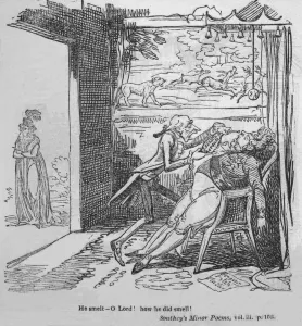 He smelt - O Lord! How he did smell!, c1820. Creator: George Cruikshank He smelt - O Lord! How he did smell!, c1820. Creator: George Cruikshank