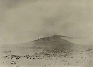 Ernest Shackleton Expedition Prints: Smoke streaming from the Crater of Erebus, c1908, (1909)