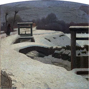 Pointillism Style Painting Prints: The snow, 1906