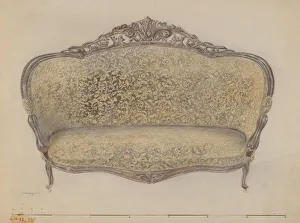 Vintage Sofa Print, c. 1936 by Edith Magnette