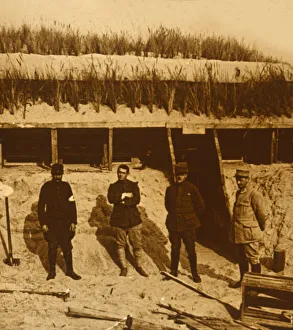 Historical Medical Care Prints: Soldiers at first aid post, c1914-c1918
