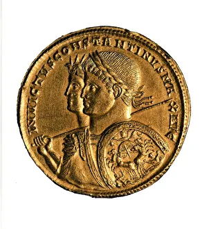 Solidus of Emperor Constantine I, 4th century Solidus of Emperor Constantine I, 4th century
