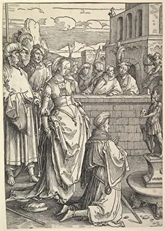 Solomon Worshiping an Idol, ca. 1514. Creator: Lucas van Leyden Solomon Worshiping an Idol, ca. 1514. Creator: Lucas van Leyden