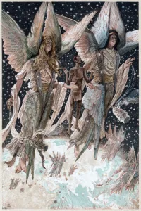 Soul of the penitent thief carried into Paradise by angels with burning censers, 1897 Soul of the penitent thief carried into Paradise by angels with burning censers, 1897