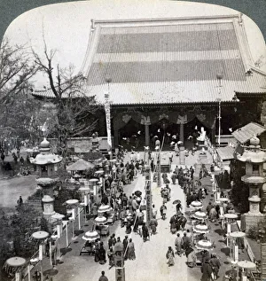 South front of Asakusa Temple, Tokyo, Japan, 1904. Artist: Underwood & Underwood South front of Asakusa Temple, Tokyo, Japan, 1904. Artist: Underwood & Underwood