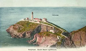 British Lighthouses Prints: South Stack Lighthouse, Holyhead, Anglesey, c1920