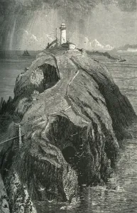 South Stack Lighthouse Print, Holyhead, Wales c1870