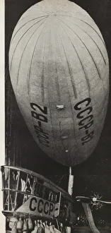 The Soviet Union has begun to build dirigibles. Illustration from USSR Builds Socialism, 1933 The Soviet Union has begun to build dirigibles. Illustration from USSR Builds Socialism, 1933