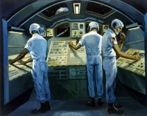 National Aeronautics And Administration Images Prints: Space Shuttle - artists concept of interior, 1980s. Creator: NASA