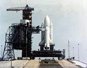 Heritage Space Images USA Prints: Space Shuttle Orbiter on launch pad on launch pad