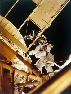 Space Shuttle - spacewalk, 1980s. Creator: NASA Space Shuttle - spacewalk, 1980s. Creator: NASA