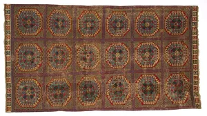 Spanish Carpet with Turkish Pattern Print, c. 1450-1500