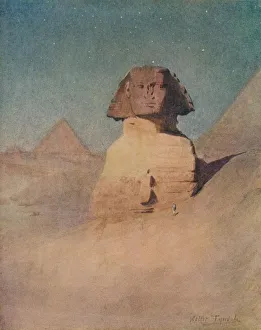 Ancient Egyptian Landscape Prints: The Sphinx by Moonlight, c1905, (1912). Artist: Walter Frederick Roofe Tyndale