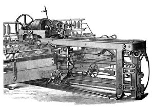 Industrial Revolution Prints: The spinning mule, c1880