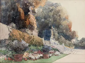 Watercolour On Cardboard Art Prints: The Sprawling Gardens
