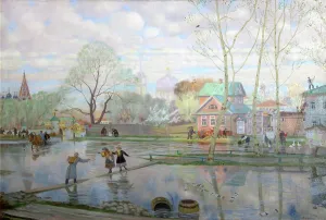 Genre Painting Russia Prints: Spring, 1921