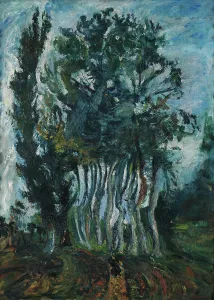 Prints of Spring in Champigny, 1942-1943. Found in the Collection of Collezione Barilla di Arte moderna, Parma Chaim Soutine Prints: Print of a landscape with blooming trees and fields near Champigny