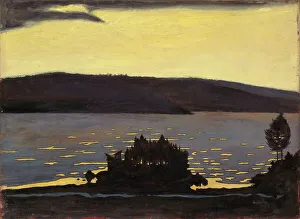 Springtime Scenery Prints: Spring Evening, Ice Break, 1897. Creator: Hugo Simberg