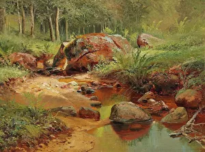 Ivan Shishkin Spring Landscape Print by a Bending Brook