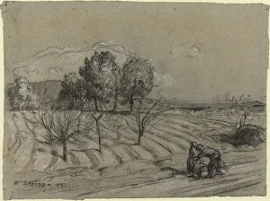 French Rural Life Prints: Spring, probably 1909. Creator: Auguste Lepere
