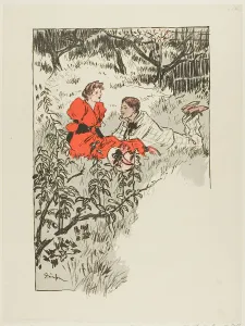 Spring Season Artwork Prints: Spring, published April 16, 1893. Creator: Theophile Alexandre Steinlen