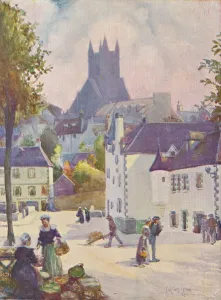 Joseph Ratcliffe Skelton Artwork Prints: Springtime in Brittany (Quimperle), 1911, (1913). Artist: Joseph Ratcliffe Skelton