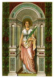 Print of St Agatha, a 19th-century engraving