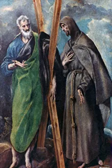 St Andrew and St Francis, c1590-1595. Artist: El Greco St Andrew and St Francis, c1590-1595. Artist: El Greco