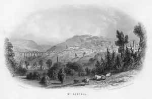Print of St Austell Railway Scene, 1860