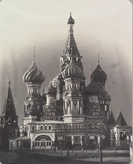 St. Basils Cathedral Print, Moscow, ca. 1860