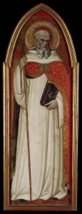 Gothic Style Artwork Prints: St Benedict (wing of a polyptych), 1383. Creator: Spinello Aretino