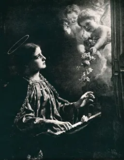 St. Cecilia, 1891, (1911). Artist: Gustav Naujok St. Cecilia, 1891, (1911). Artist: Gustav Naujok
