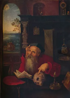 St Jerome Study Prints: St. Jerome in his Study, c1530, (1920). Creator: Circle of Joos van Cleve