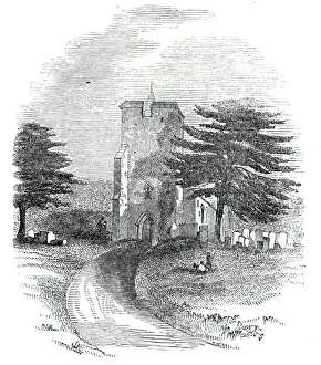 St Martin's Church, near Canterbury, 1844. Creator: Unknown St Martin's Church, near Canterbury, 1844. Creator: Unknown